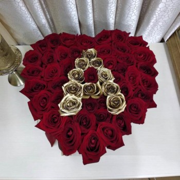 Roses in a box "First letter"